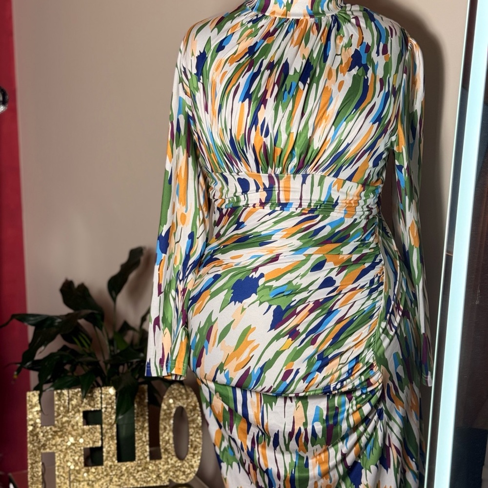 Abstract Full Body Print Dress